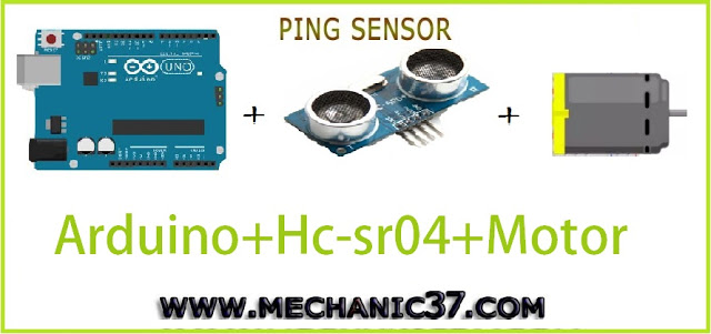 Ultrasonic Sensor Hc-sr04 dc motor 