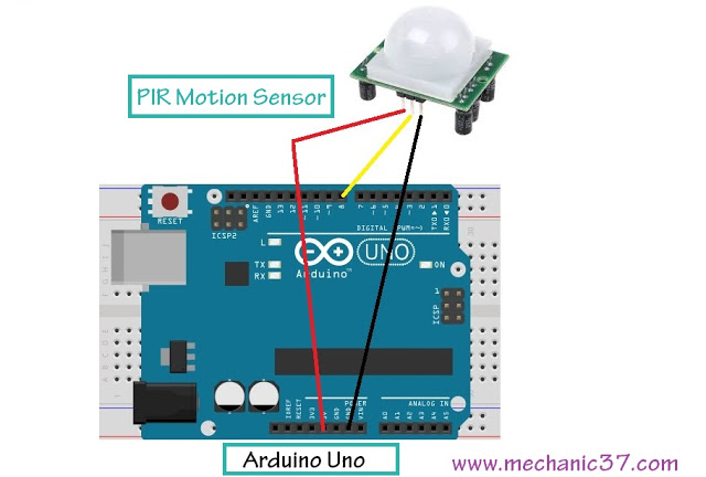 दोनों पिनों को Arduino की 5v और Gnd से connect करना है