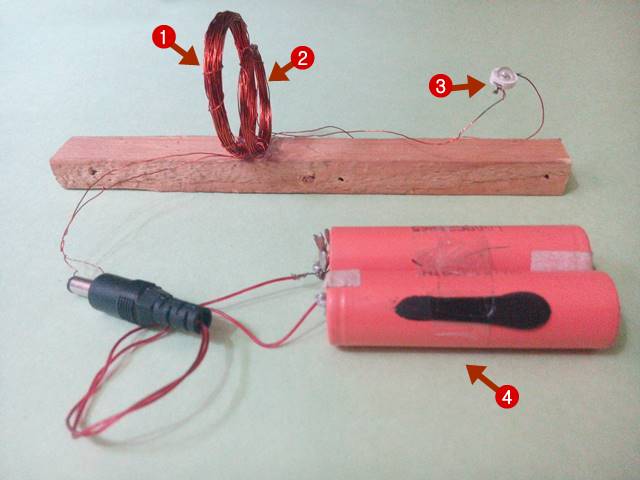 wireless electricity के लिए circuit बनाएं