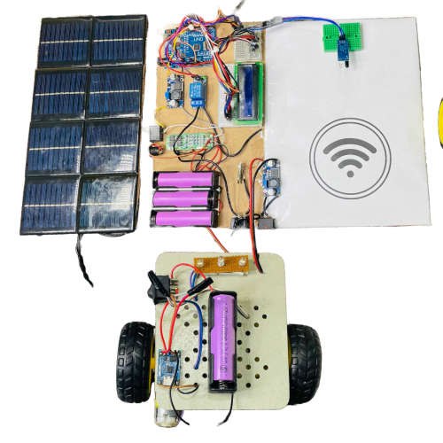 Solar Powered Wireless Vehicle Charging Station